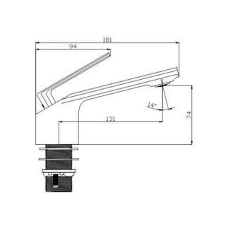 Смеситель для раковины Kohr MAI RUI 1LN550100DB чёрный